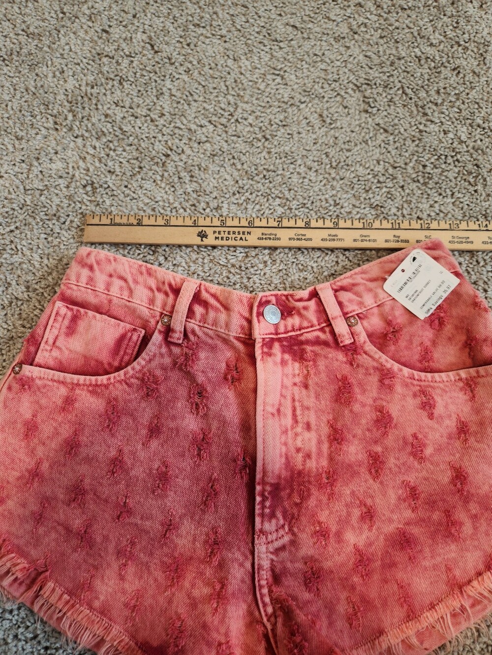 NWT We The Free Mixed Emotions Shorts In Dragonfruit Sorbet Size 27 - Picture 6 of 7